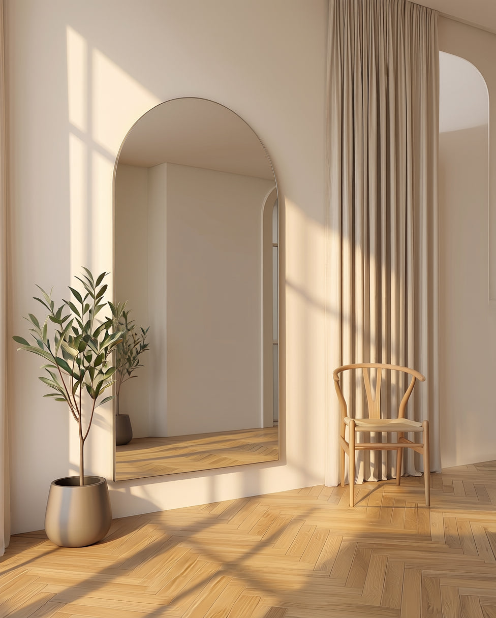 Grote Ovale Staande Spiegel – Zonder Lijst 180x80cm