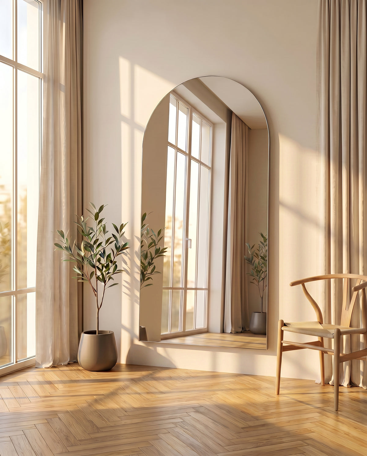 Grote Ovale Staande Spiegel – Zonder Lijst 180x80cm