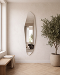 Asymmetrische Wandspiegel Zonder Lijst – 140 x 35 cm
