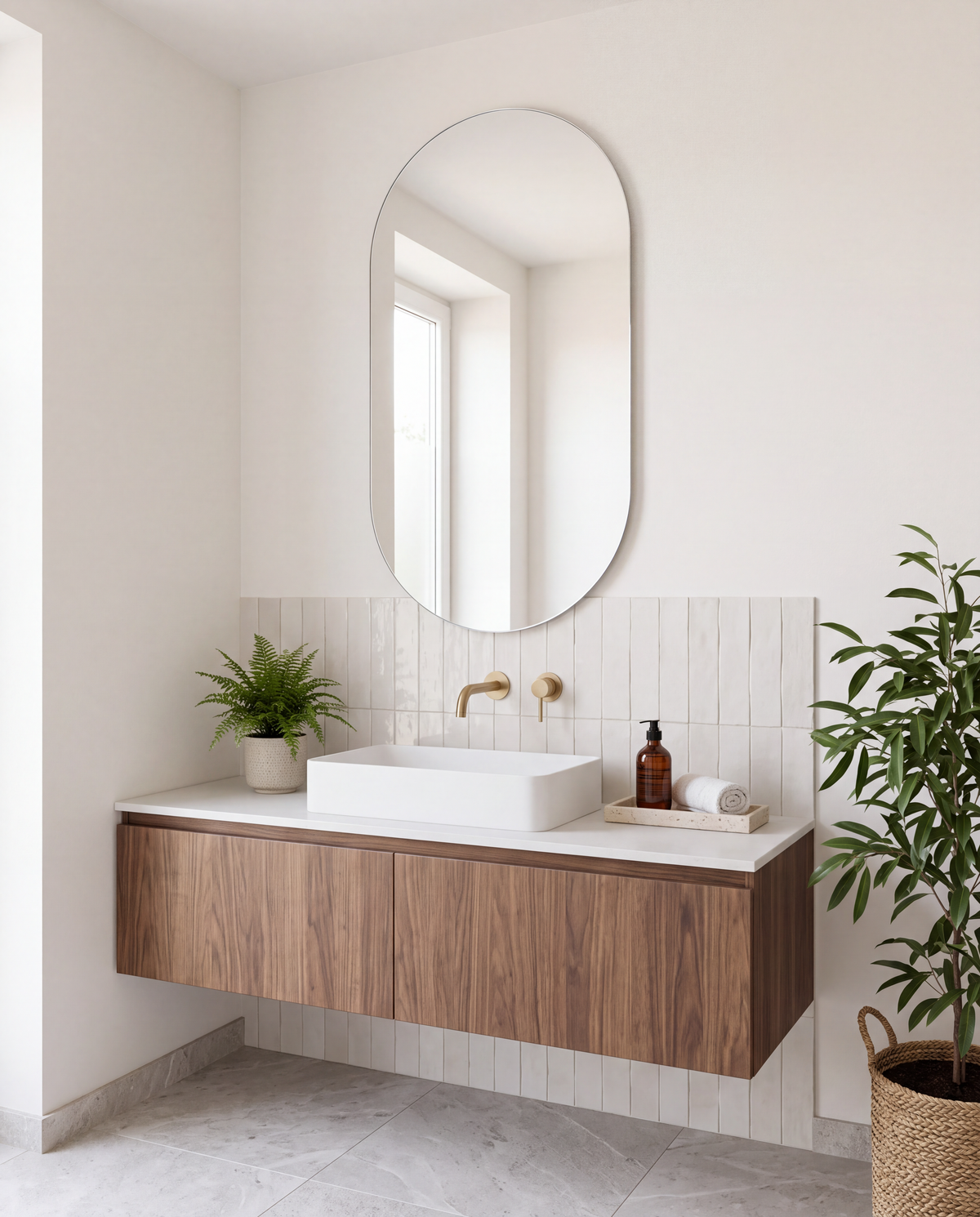 Ovale Wandspiegel Zonder Lijst – 100 x 60 cm